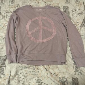 Spiritual Gangster Pink Peace Sign Top size 12